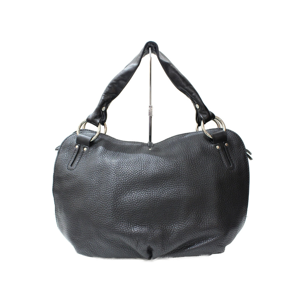 CELINE Bittersweet Shoulder Bag Leather Black Tote - Picture 4 of 9